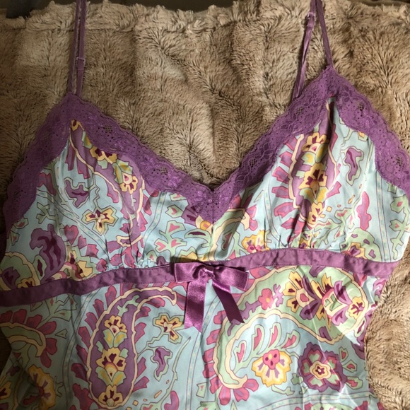 LUXURY NICK&NORA 100%SILK CHEMISE, RARE PLUS SIZEXXL,VHTF, EUC,VIBRANT, ELEGANT - Picture 3 of 16